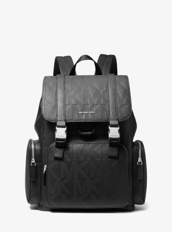 Panske Batohy Michael Kors Cooper Logo Embossed Leather Čierne - Tasky Michael Kors Levně | YBIKT-0356